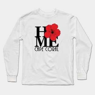 HOME Cape Coral Red Hibiscus Long Sleeve T-Shirt